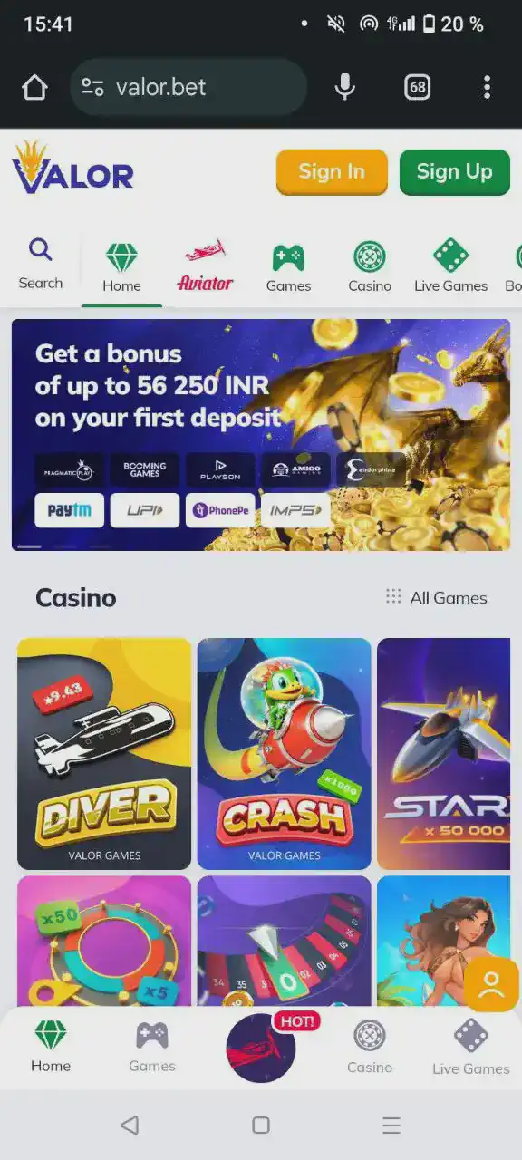 Valorbet app